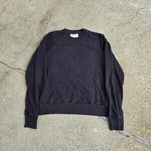 Vtg Y2k LAST HEAVY Brand Plain Earthtone Heavyweight Crewneck Sweatshirt S USA